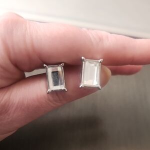 Lia Sophia Silver Rectangular Earrings